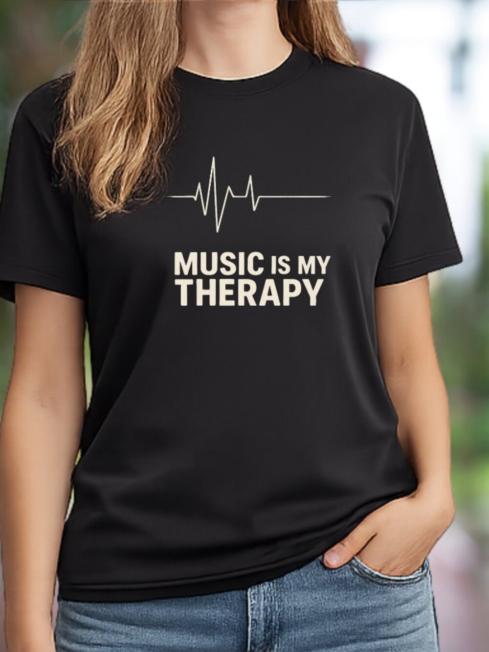 Music Is My Therapy Graphic T-Shirt